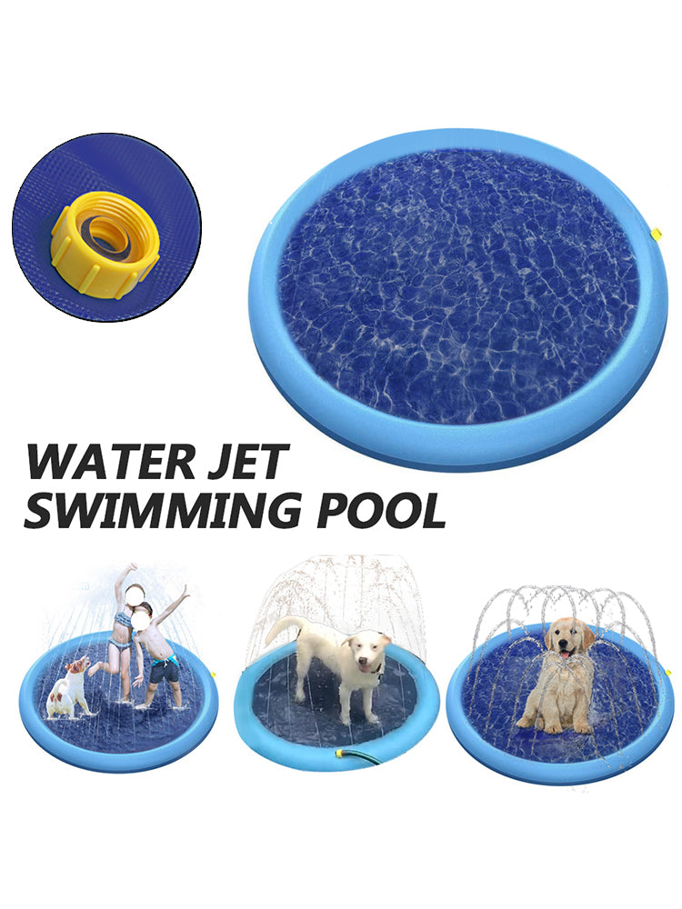 Pet Dog Toys Play Cooling Mat For Dog Summer Cool Swimming Pool Outdoor Inflatable Water Spray Pad Mat Tub Pet Sprinkler Pad