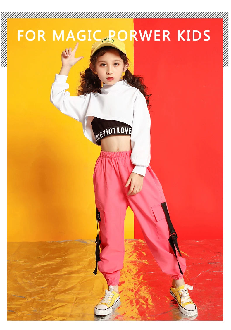 Girls boutique outfits 4 6 8 10 123 14 16 18 Years hip hop hoodies sweatshirts kids costumes girls kids summer clothes