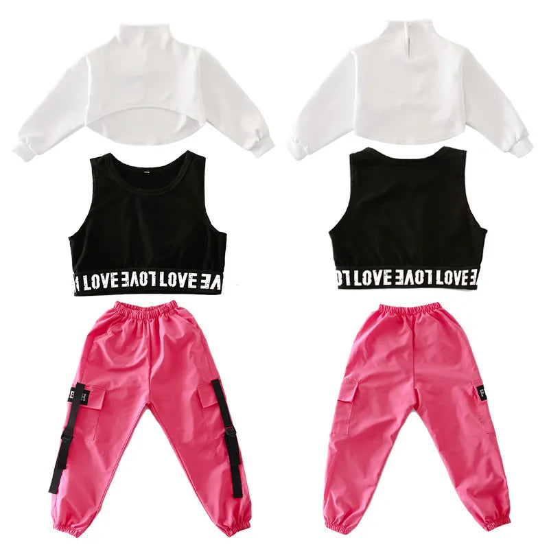 Girls boutique outfits 4 6 8 10 123 14 16 18 Years hip hop hoodies sweatshirts kids costumes girls kids summer clothes