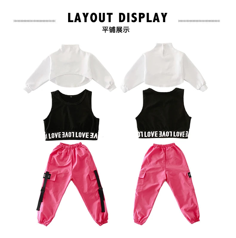 Girls boutique outfits 4 6 8 10 123 14 16 18 Years hip hop hoodies sweatshirts kids costumes girls kids summer clothes