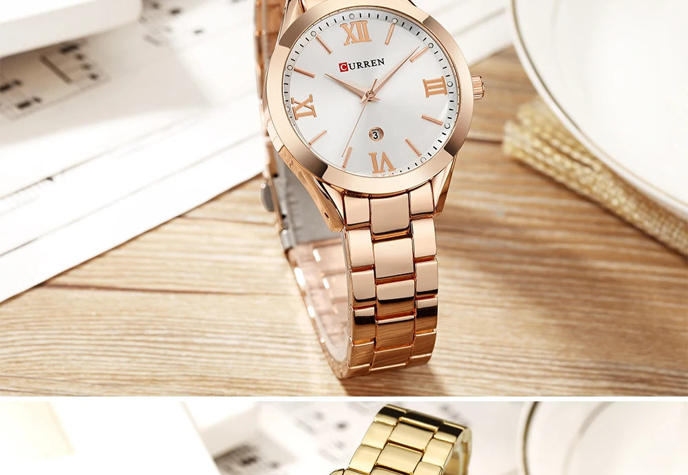 CURREN Gold Watch Women Watches Ladies Creative Steel Women's Bracelet Watches Female Clock Relogio Feminino Montre Femme