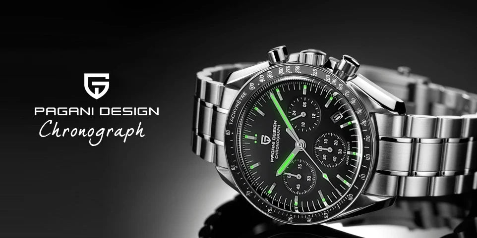 PAGANI DESIGN 2024 New Men's Watches Top Luxury Quartz Watch For Men Auto Date Speed Chronograph AR Sapphire Mirror Wrist watch