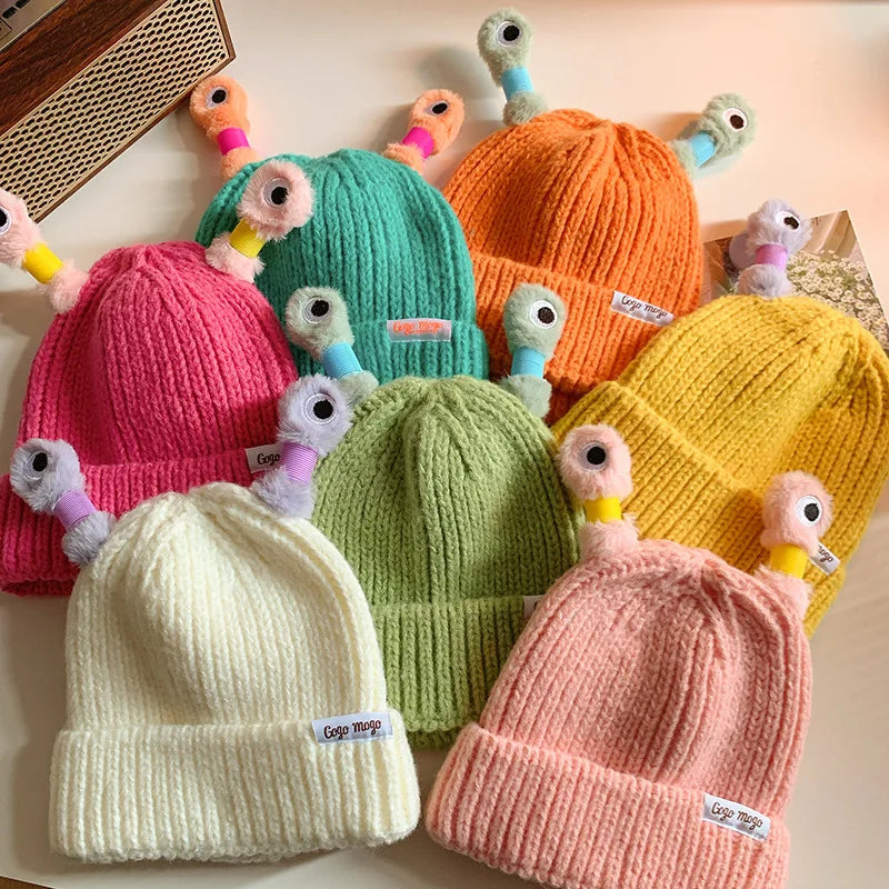 New Parent-Child Light Up Hat Cute Frog Cartoon Funny Winter LED Cap Beanie For Women Kids Trending Party Halloween Christmas