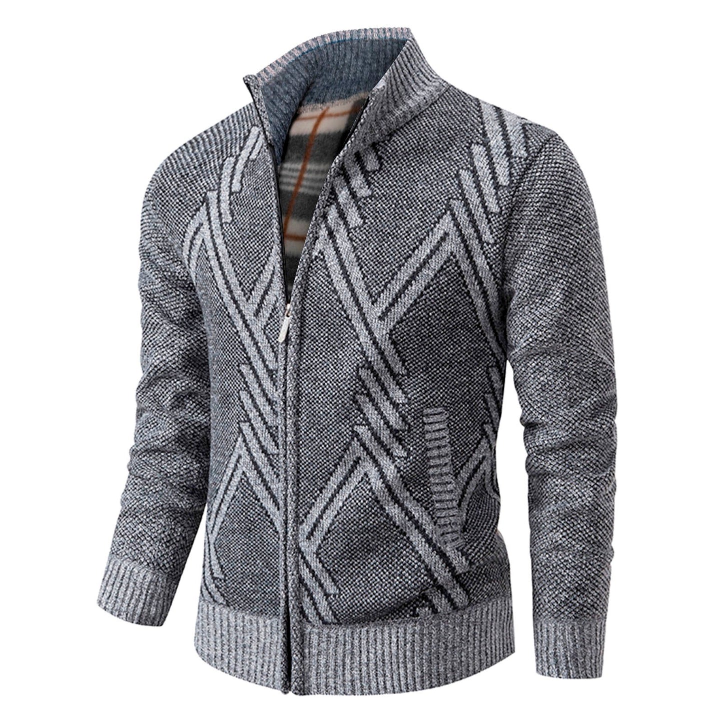 Winter Jackets Men Cardigans Sweaters New Male Thicker Warm Casual Sweatercoats Zipper Slim Fit Fleece Jacket Men Coat Knitwear