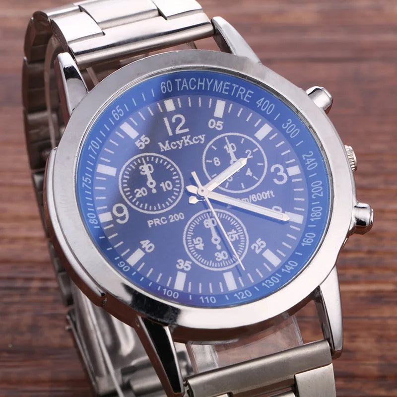 Simple Luxury Business Men's Watches Stainless Steel Round Dial Casual Modern Classic Quartz Wristwatch