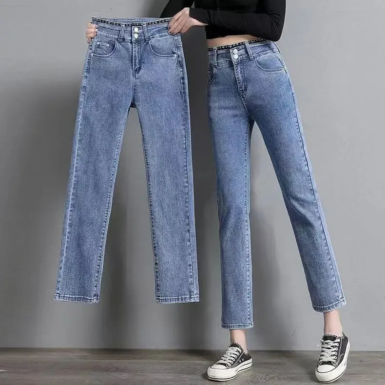 2024 new women's denim women's jeans miscellaneous straight pants are comfortable, exquisite and slim