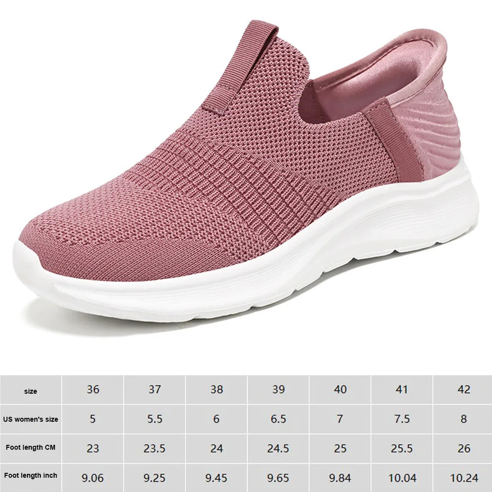 Women Casual Flat Barefoot Shoes Breathable Knitted Orthopedic Walking Sneakers Spring Autumn Sport Female Running Jogging Shoes