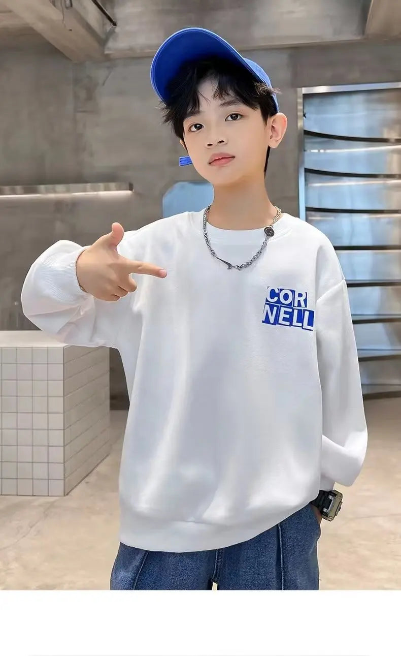 2023 Fashion Kids Clothes Boys Girls Casual Sweatshirts Children's Spring & Autumn Personality Letter Print Versatile Pullover