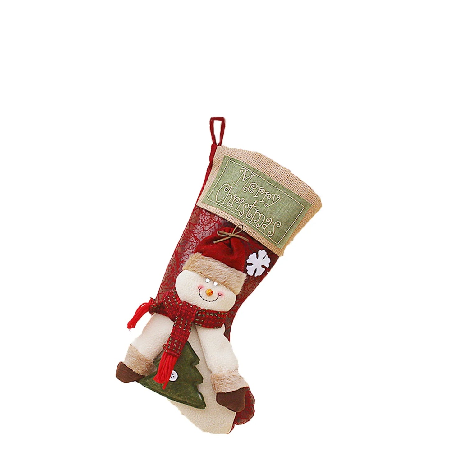 2024 New Christmas Socks Hanging Decorations Embroidered Socks Gift Bags Christmas Decoration Pendants