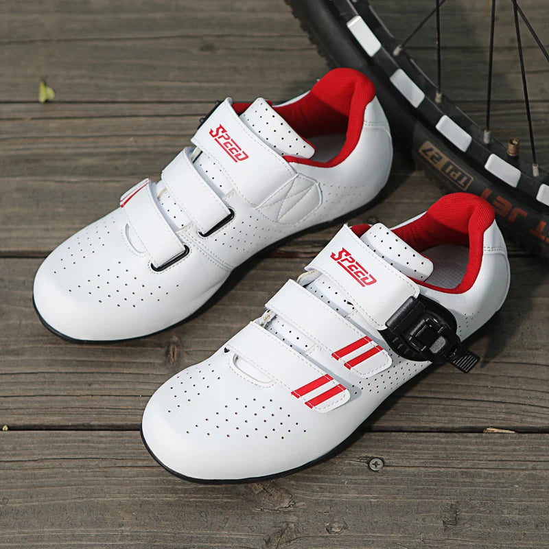 Mens  Cycling Shoes Compatible with Peloton Indoor Bicycle Pedals Clip in Road Bike Shoes Pre-Installed with Look Delta Cleats