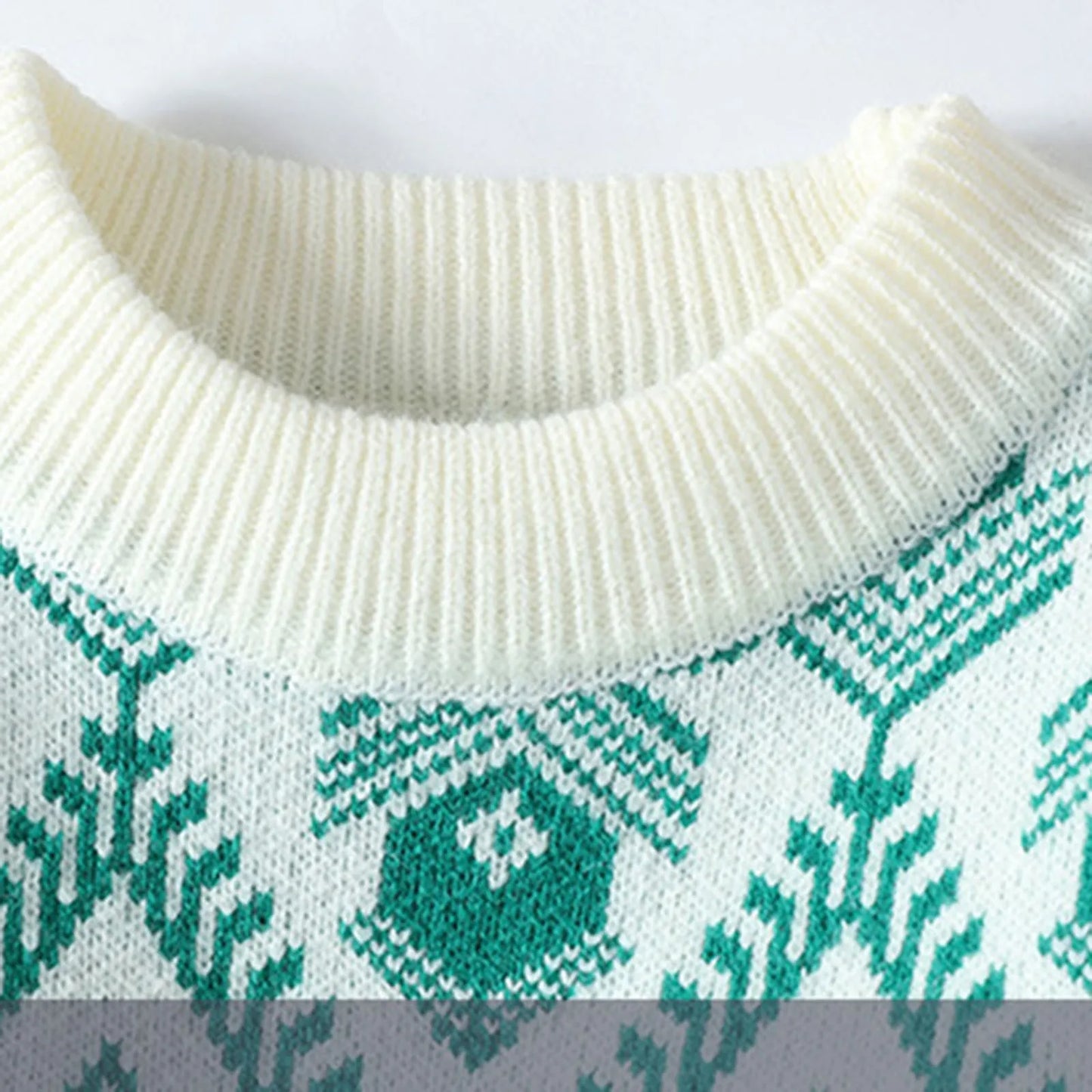 Autumn And Winter Men&Women Casual Christmas Sweater Basic Geometric Prints Pullover Kniited Sweater Soft Comfortable Sweaters