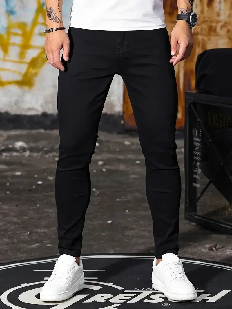 2024 Mens Slim Fit Classic Skinny Jeans Casual Street Style Comfortable Casual Mens  Skinny Jeans Male Slim Fit Pencil Denim