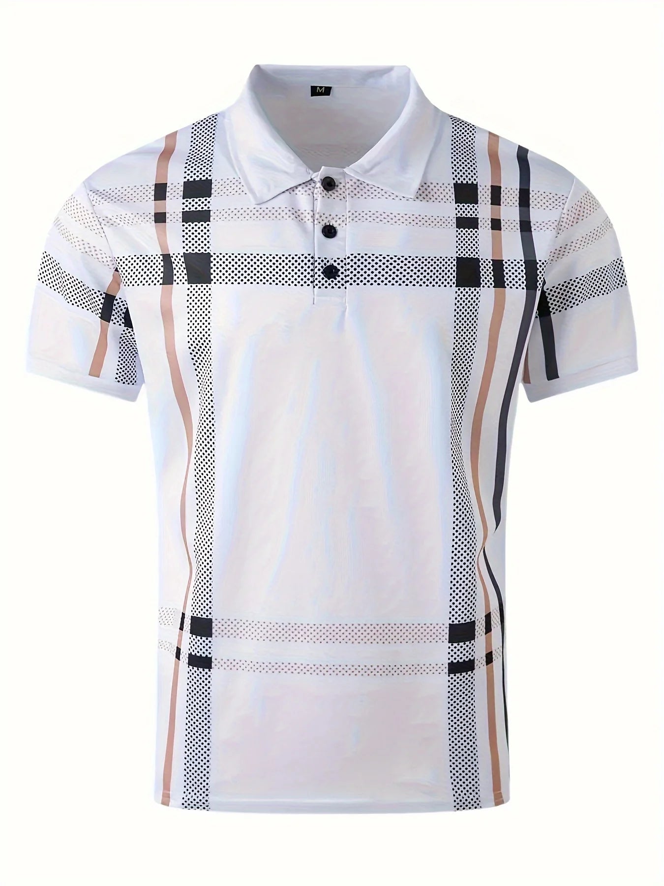 2024 new casual lapel polo shirt, men's fashionable versatile trend top summer pullover short sleeved t-shirt