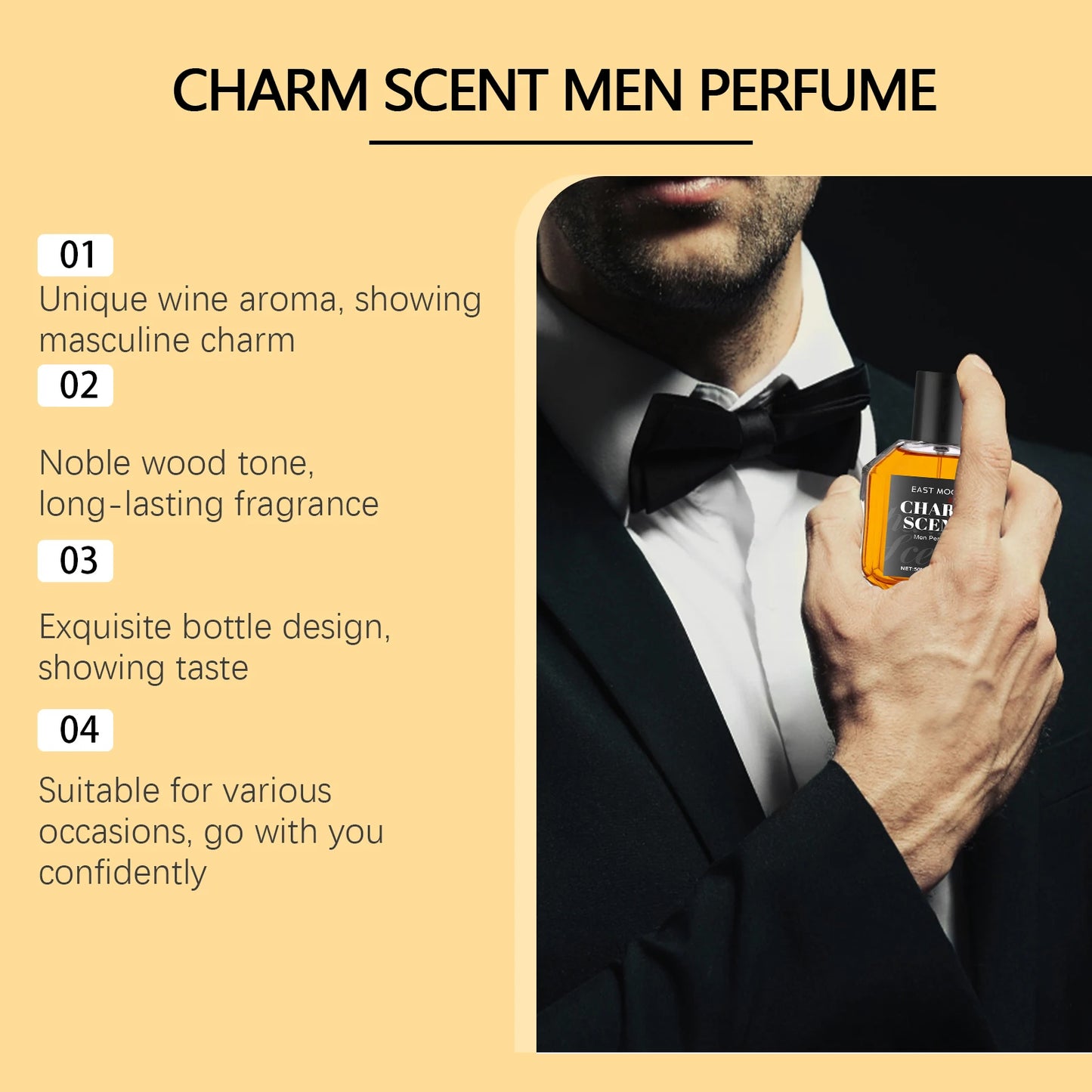 Refreshing & Romantic Essential Oil Attract Women Pure & Long-Lasting Woody Scent Large Capacity Durable Charm Scent Men Perfume