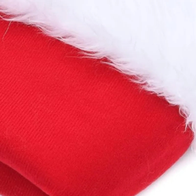 Santa Claus Christmas Hat Add Velvet Thick Cap Plush Father Christmas Hats Adults Children Festival Party Decorative Warm Caps