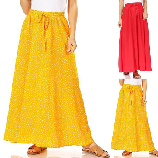 2024 Women'S Long Skirt With Flowing Elastic High Waisted Hot Skirts Boho Style Casual Loose Comfy Beautiful Apparel For Women