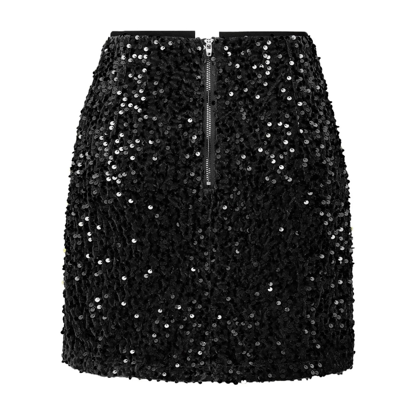 Sequins Women's Mini Skirt High Waist Glitter Slim Fit Bodycon Skirts Solid Color Party Wear Evening Club Female Short Skirts