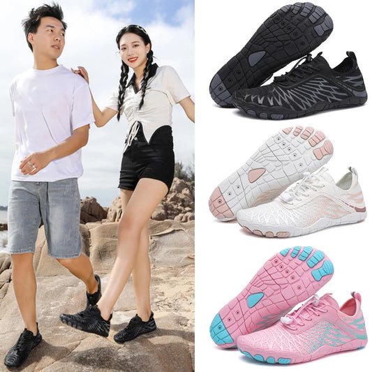 Men Women Wading Shoes Quick-Dry Aqua Shoes Running Fitness Sneakers Beach Sports Swim Sandals Barefoot Surfing Diving Sneakers