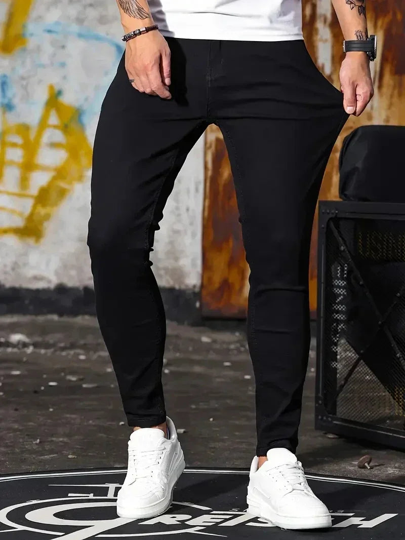 2024 Mens Slim Fit Classic Skinny Jeans Casual Street Style Comfortable Casual Mens  Skinny Jeans Male Slim Fit Pencil Denim