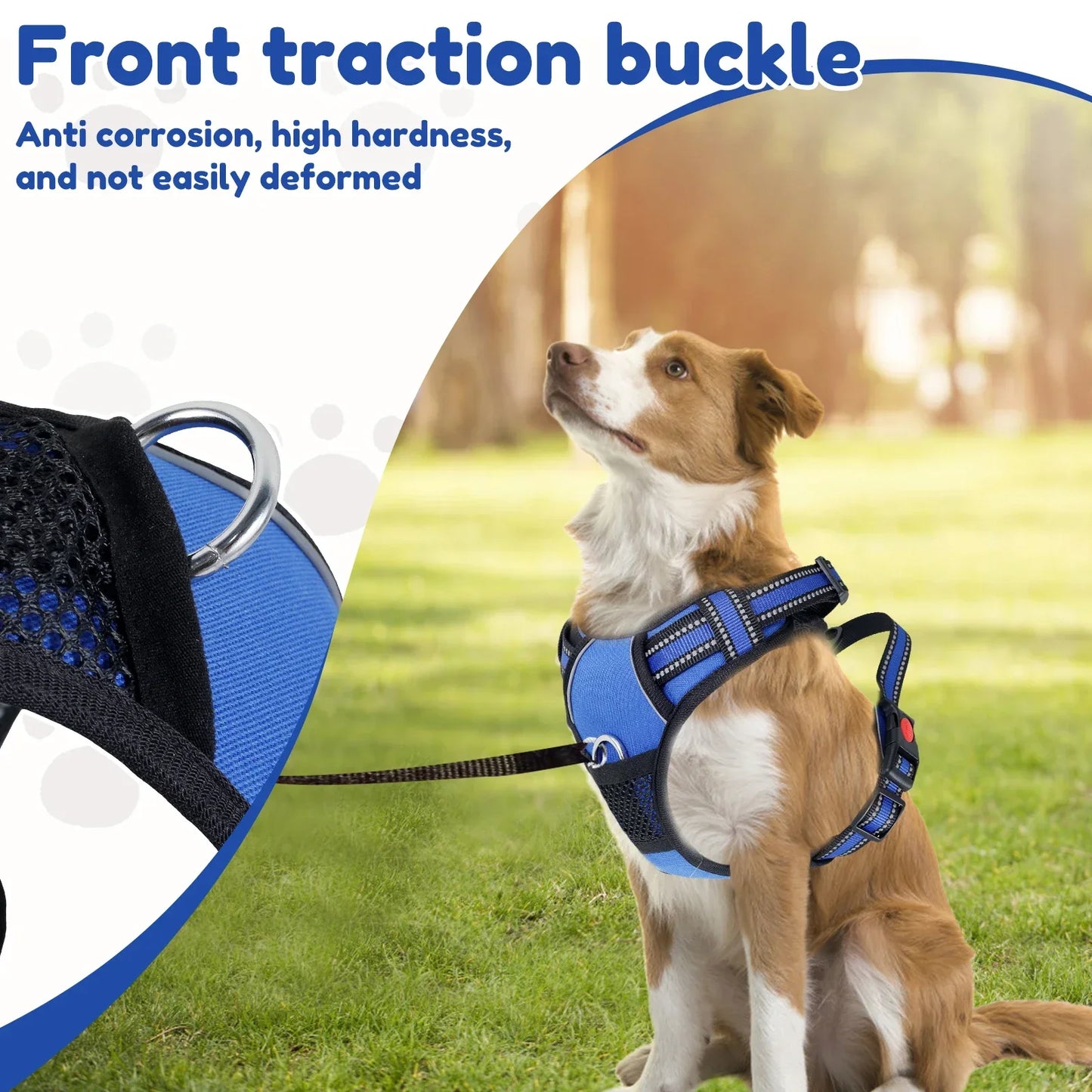 Dog Harness Breathable Mesh No Pull Pet Harness Soft Comfortable Dog Vest Harness Reflective Pet Vest Easy to Wear No Pull