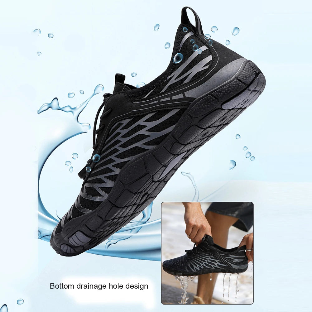 Men Women Wading Shoes Quick-Dry Aqua Shoes Running Fitness Sneakers Beach Sports Swim Sandals Barefoot Surfing Diving Sneakers