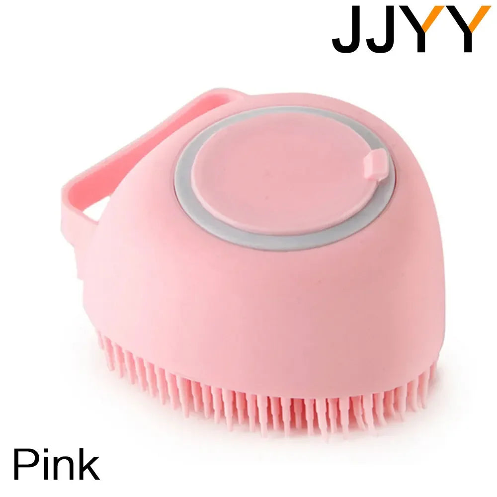 JJYY Bathroom Puppy Big Dog Cat Bath Massage Gloves Brush Soft Safety Silicone Pet Accessories for Dogs Cats Tools Pet Products