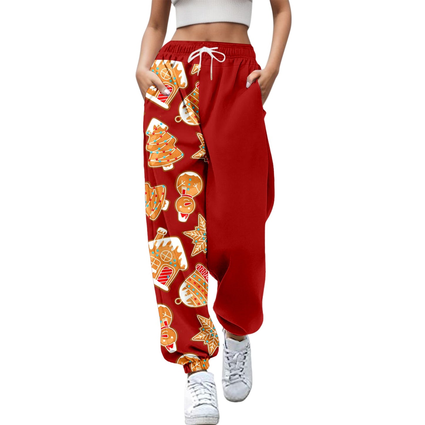 Women Merry Christmas Fashion Trousers Deer Xmas Print Bottom Sweatpants Sweatpants Gym Fitness Training Pants Female Joggers