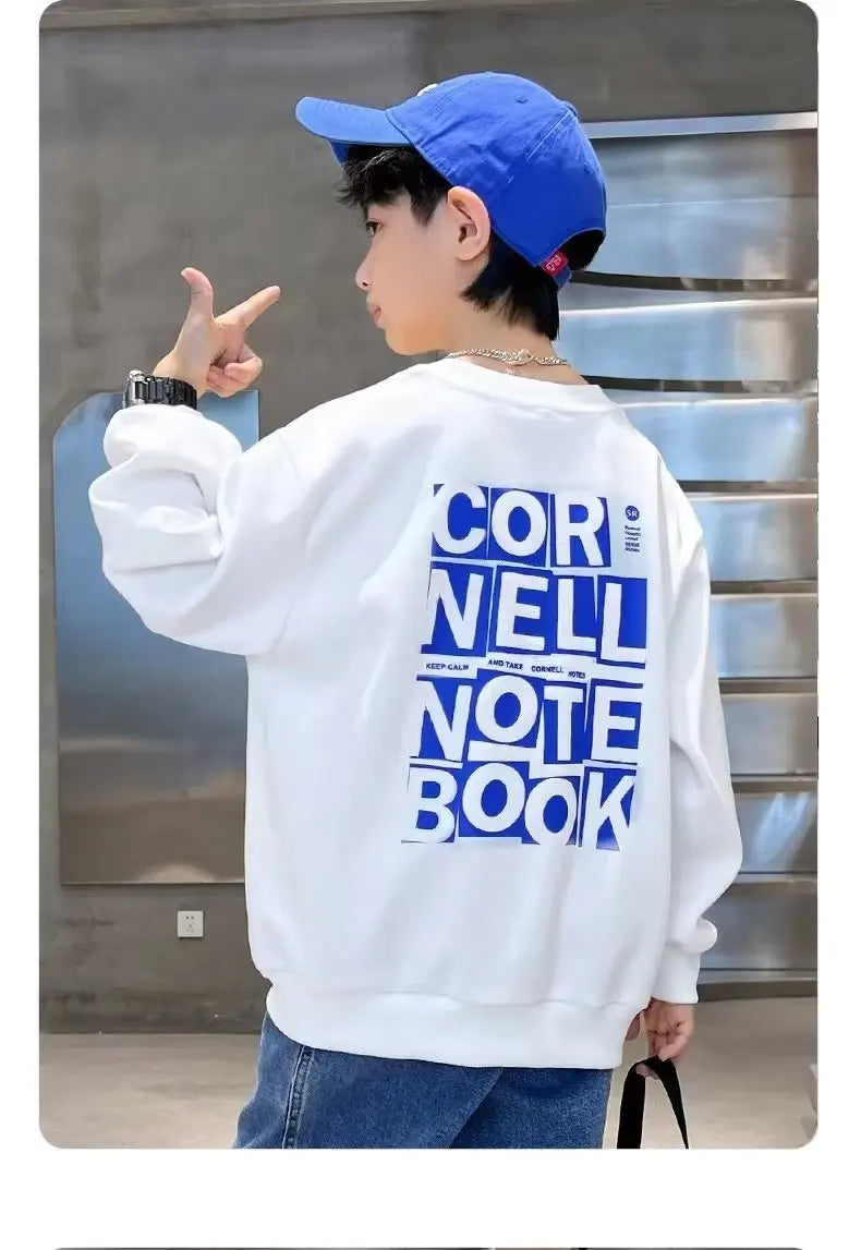 2023 Fashion Kids Clothes Boys Girls Casual Sweatshirts Children's Spring & Autumn Personality Letter Print Versatile Pullover