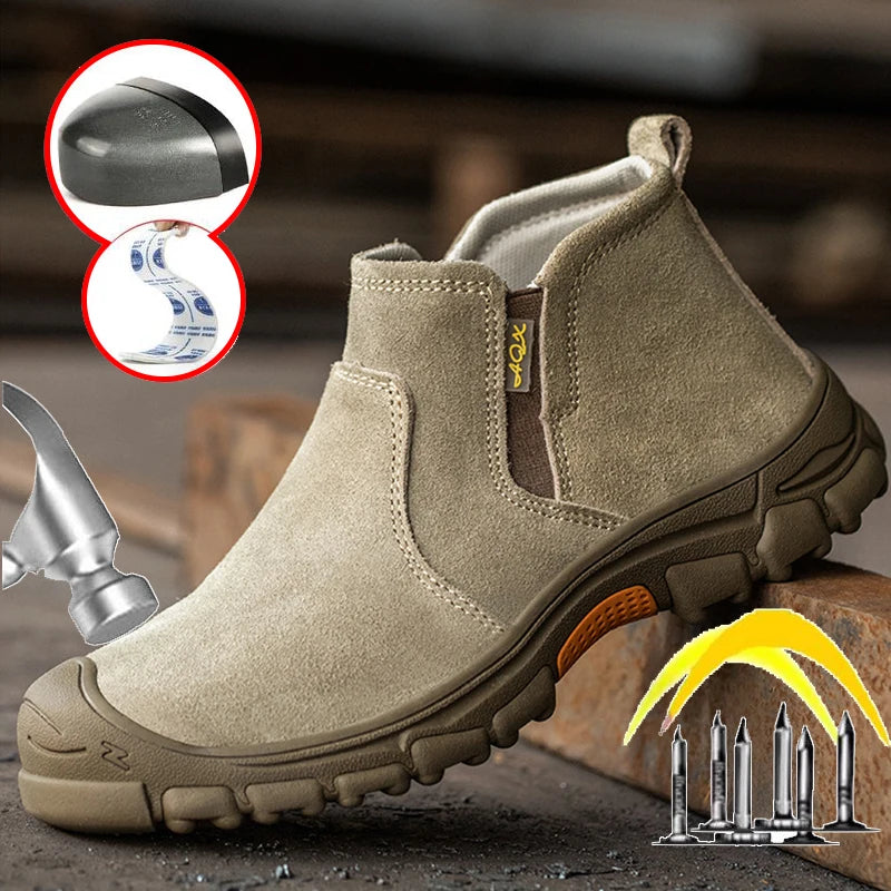 Men Work Safety Shoes for Electric Welder Insulated Protective Sneakers Anti Scalding Work Shoes Outdoor Anti Slip Hiking Shoes