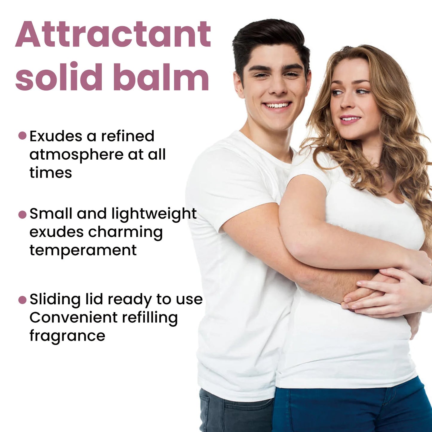 Pheromone Solid Balm for Men Attract Women Dating Fragrant Flirting Solid Perfume Natural Lasting Fragrance Portable Body Balm