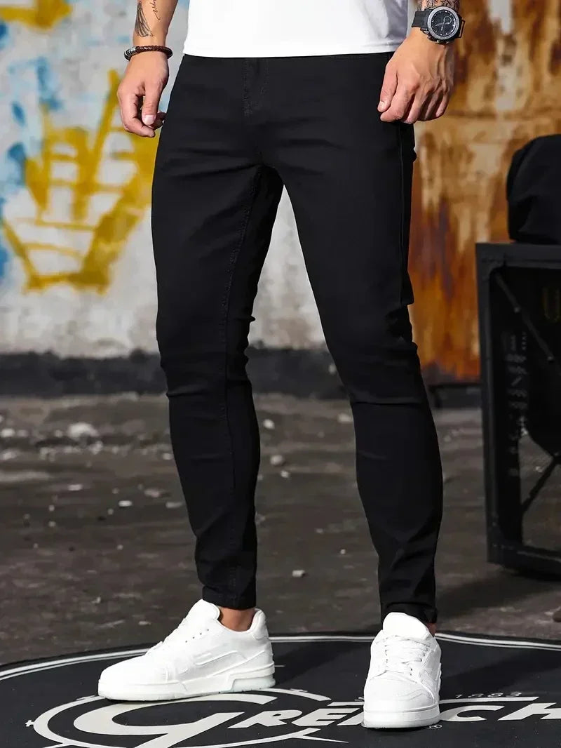 2024 Mens Slim Fit Classic Skinny Jeans Casual Street Style Comfortable Casual Mens  Skinny Jeans Male Slim Fit Pencil Denim