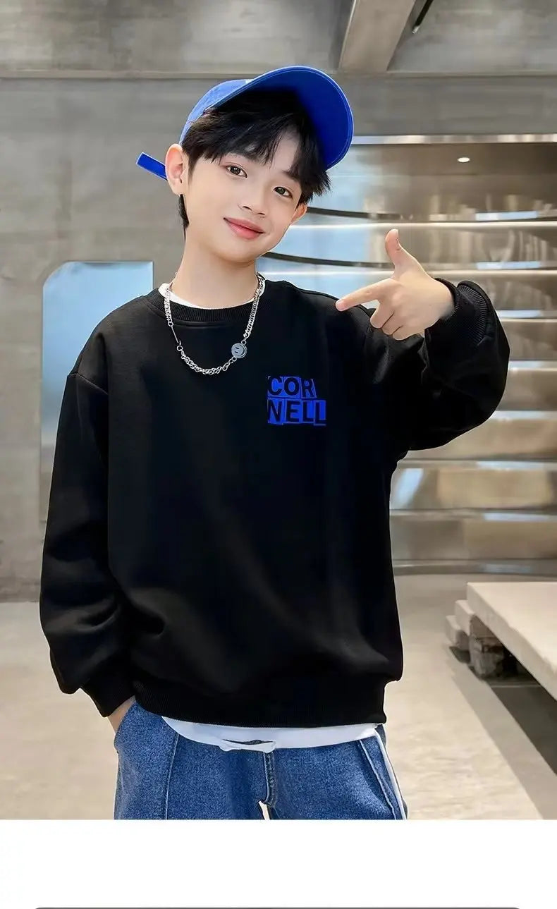 2023 Fashion Kids Clothes Boys Girls Casual Sweatshirts Children's Spring & Autumn Personality Letter Print Versatile Pullover