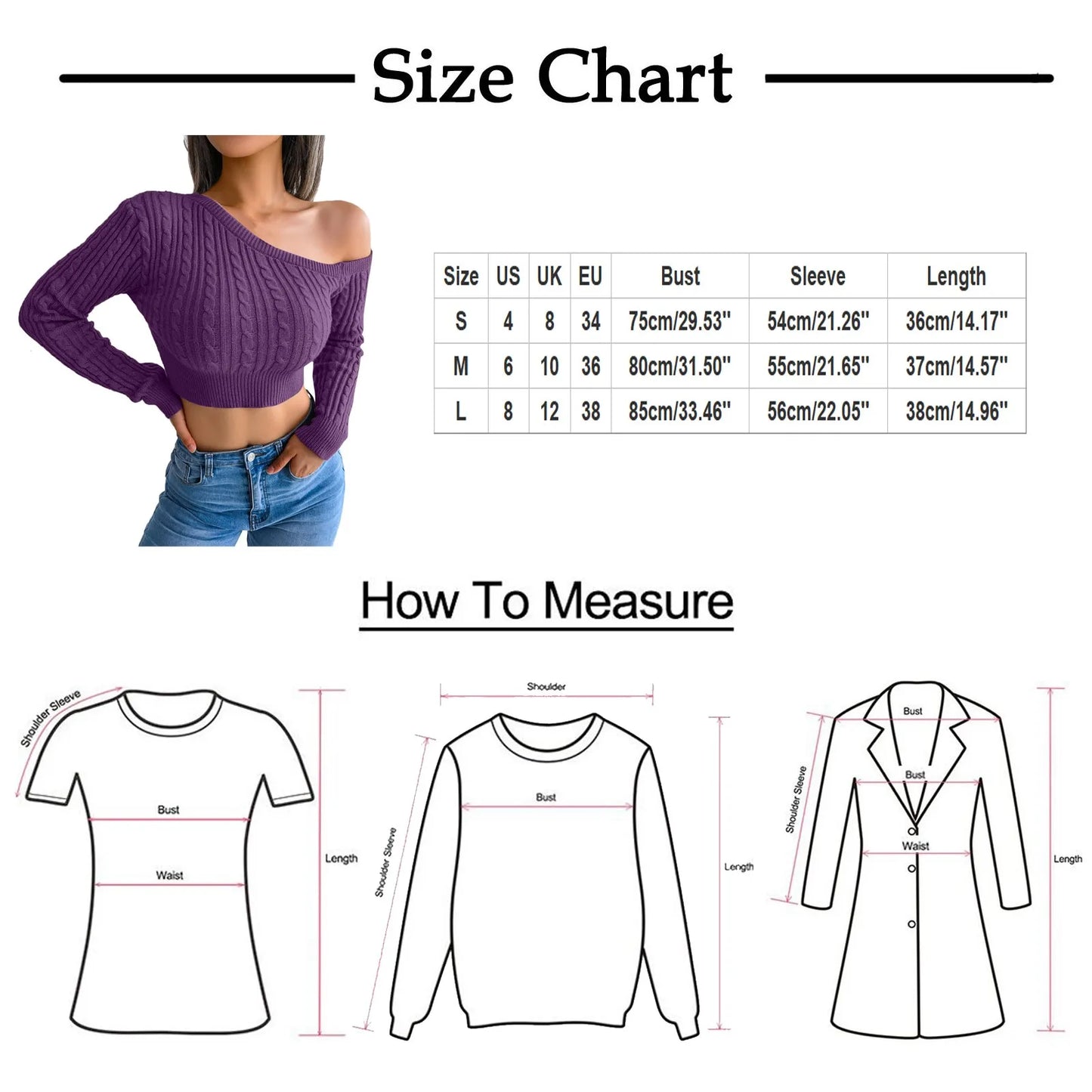 Women's Loose Knit Crop Sweater Skew Neck One Shoulder Solid Color Long Sleeve Elegant Short Pullover Tops Sueteres Para Mujeres