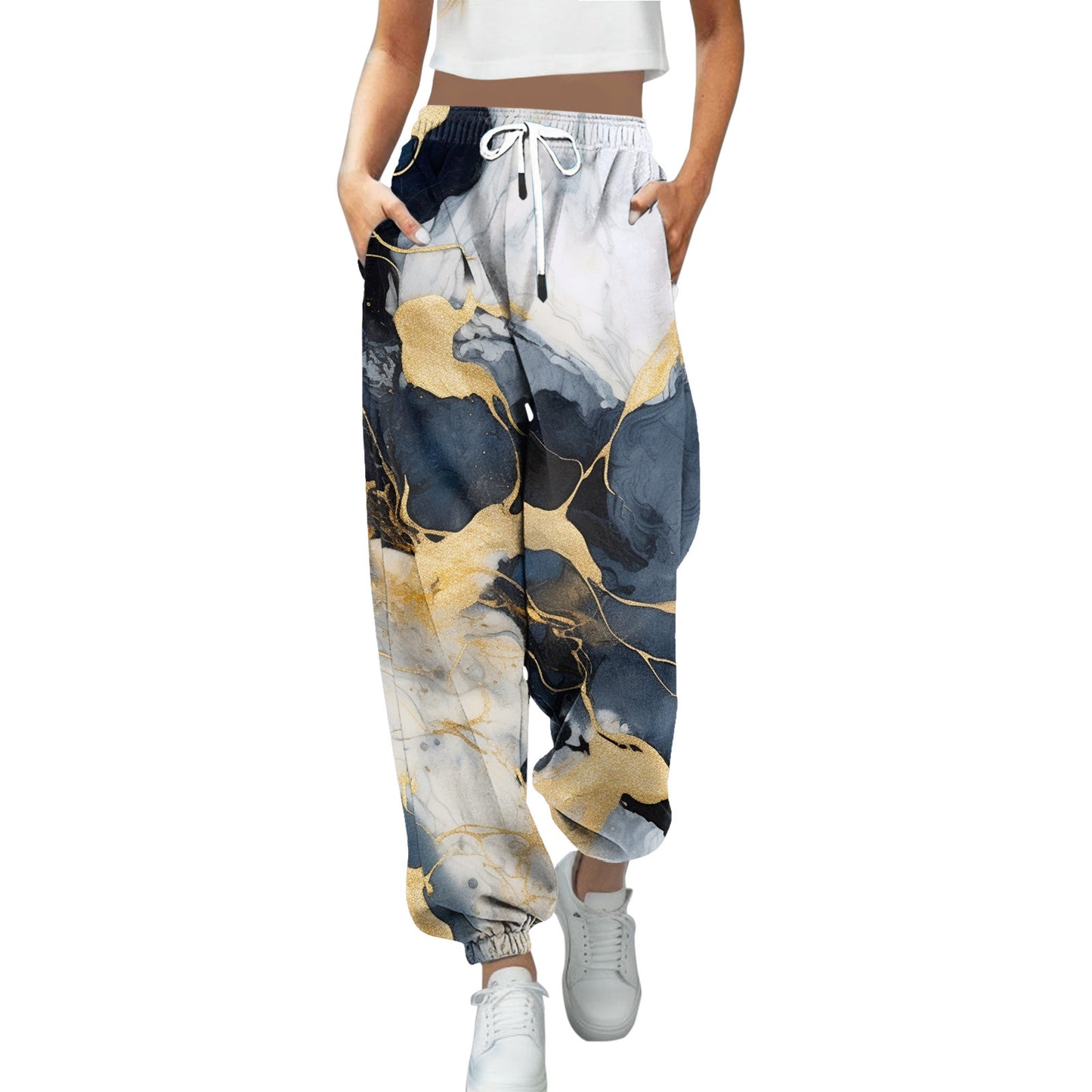 Jogging Pants Women Sport Sweatpants Running Pants Pants Joggers Floral Print Trackpants Loose Fit Pants Bodybuilding Trouser