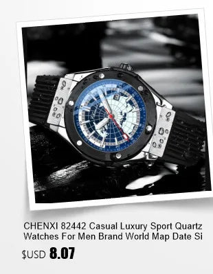 CHENXI 8222 Men's Quartz Watch Luxury Stainless Steel Wristwatch Waterproof Luminous Date Male Clock Watches Gift