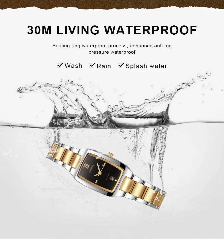 WWOOR Fashion Women's Watch Waterproof Ladies Quartz Wristwatch Luxury Simple Stainless Steel Bracelet Watches Relogio Feminino