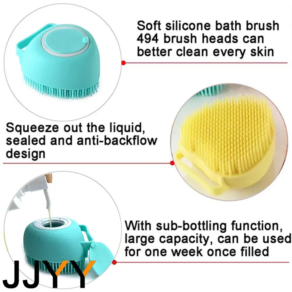 JJYY Bathroom Puppy Big Dog Cat Bath Massage Gloves Brush Soft Safety Silicone Pet Accessories for Dogs Cats Tools Pet Products