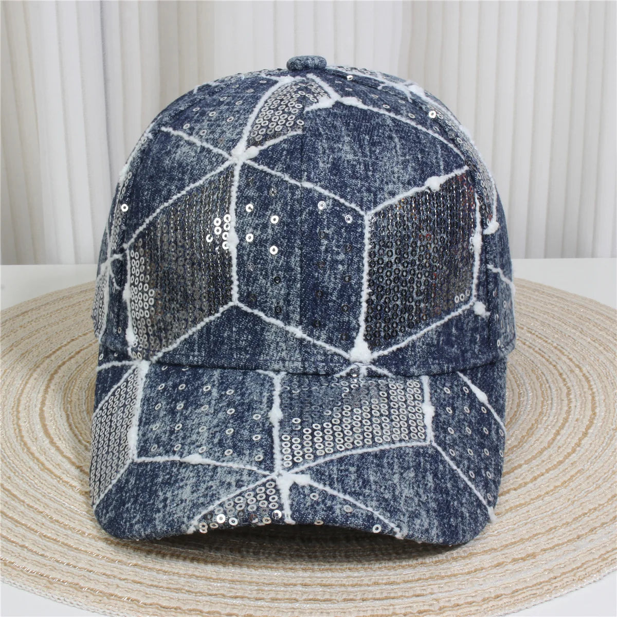 Women's Baseball Cap Diamond Painting Embroidery Flower Denim Snapback Hats Jeans Woman Female Cap Cowboy Summer Sun Hat