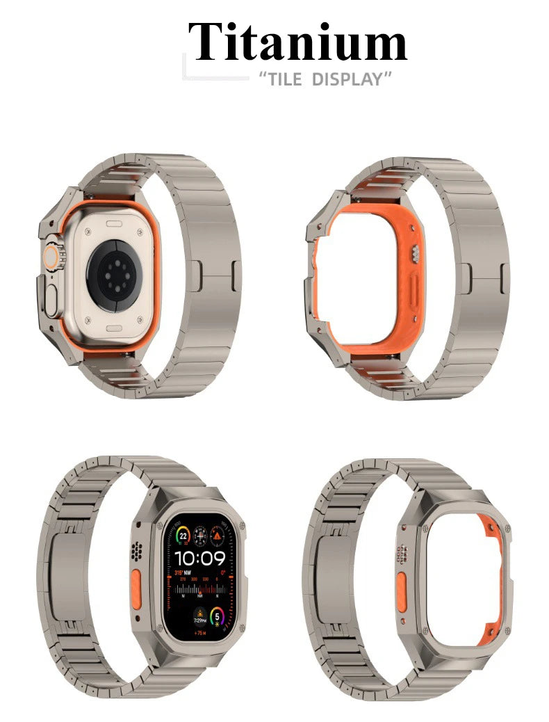 Luxury Stainless Steel Case Mod Kit for Apple Watch Ultra 2/Ultra 49MM Metal Strap for IWatch Series 49Mm Accessories