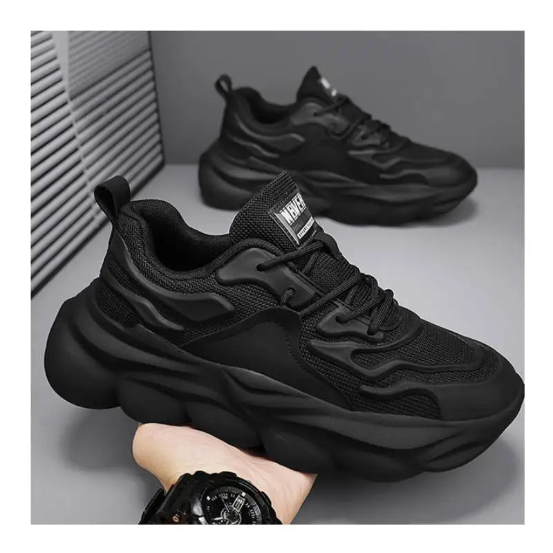 New Versatile Men's Shoes Spring Leisure Sport Running Sneakers Breathable Men's Lightweight Footwear Thick Sole Trendy Shoes