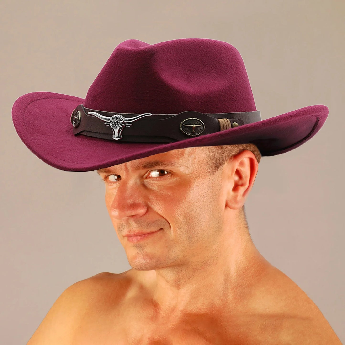 Western Cowboy Hats with Shapeable Wide Brim Unisex Western Cowboy Hat for Men Women and Teens