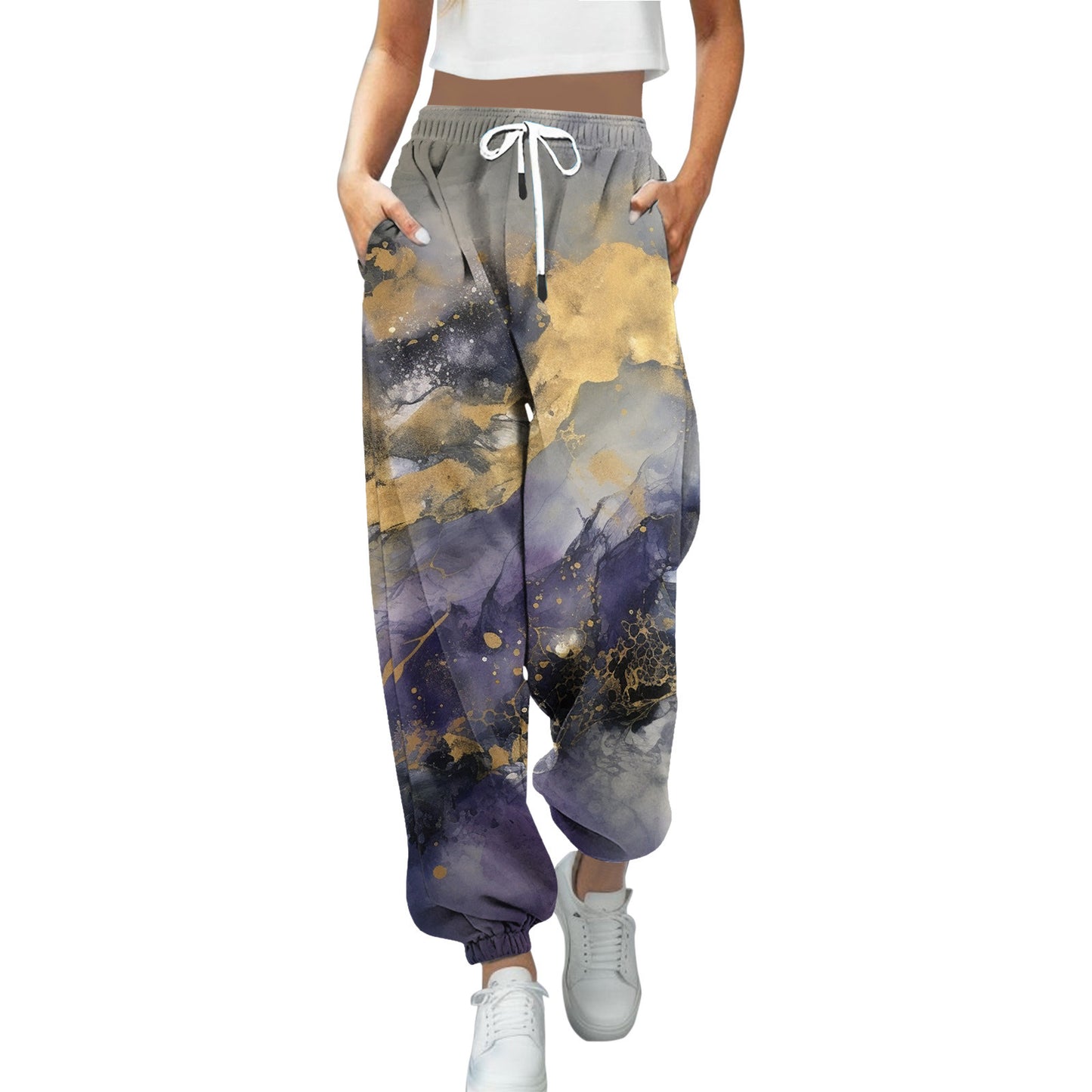 Jogging Pants Women Sport Sweatpants Running Pants Pants Joggers Floral Print Trackpants Loose Fit Pants Bodybuilding Trouser