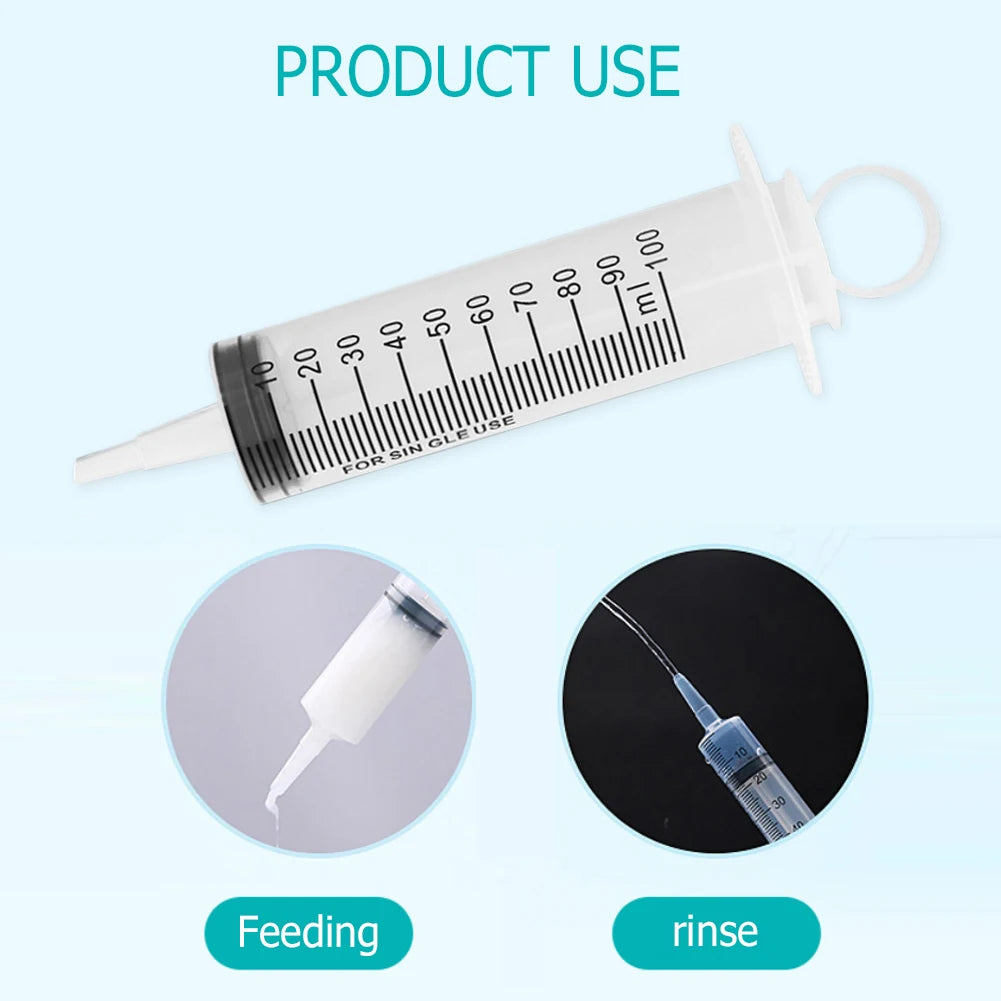 20/60/100ml Plastic Bulk Needle-Free Disposable Syringes Syringes Without Needle Syringe Glue Pet Feeding Needle Kitchen Tools