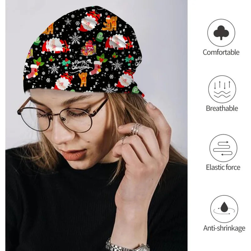 Christmas Women's Slouchy Men's Winter Hats Knitted Hats Cancer Women's Headwear Accessories