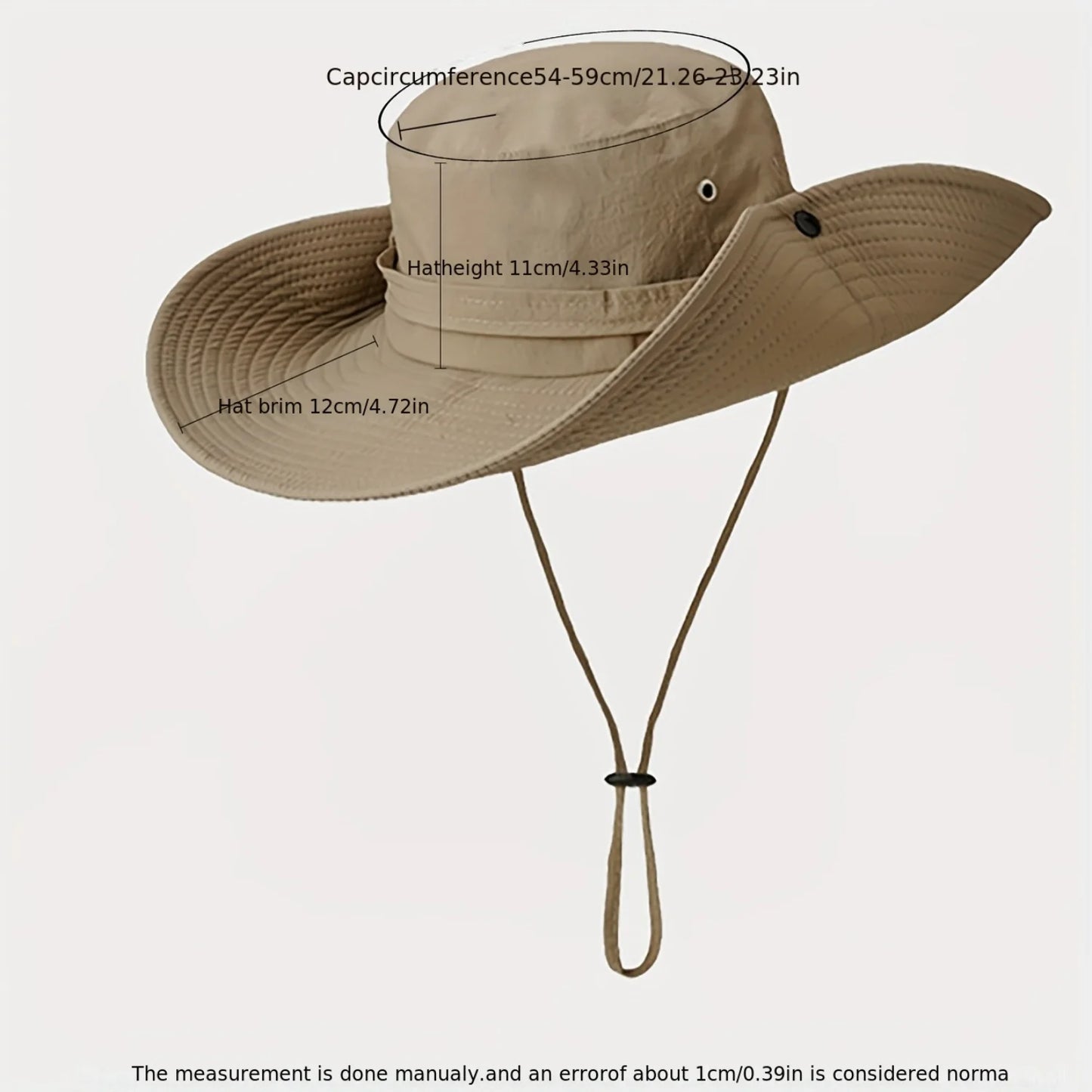 Large Eared Outdoor Hiking Fisherman's Hat  Cowboy Hat Sun Protection Fishing Hat Suitable For Both Men And Women