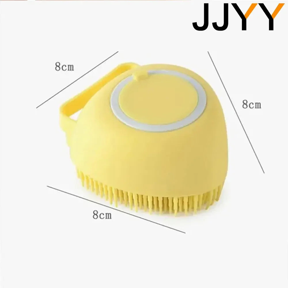 JJYY Bathroom Puppy Big Dog Cat Bath Massage Gloves Brush Soft Safety Silicone Pet Accessories for Dogs Cats Tools Pet Products