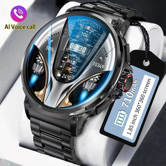 2024 New GPS Men's Smart Watch 710mAH Large Battery 1.85-inch HD Large Screen Bluetooth Call Heart Rate Health Monitoring Watch