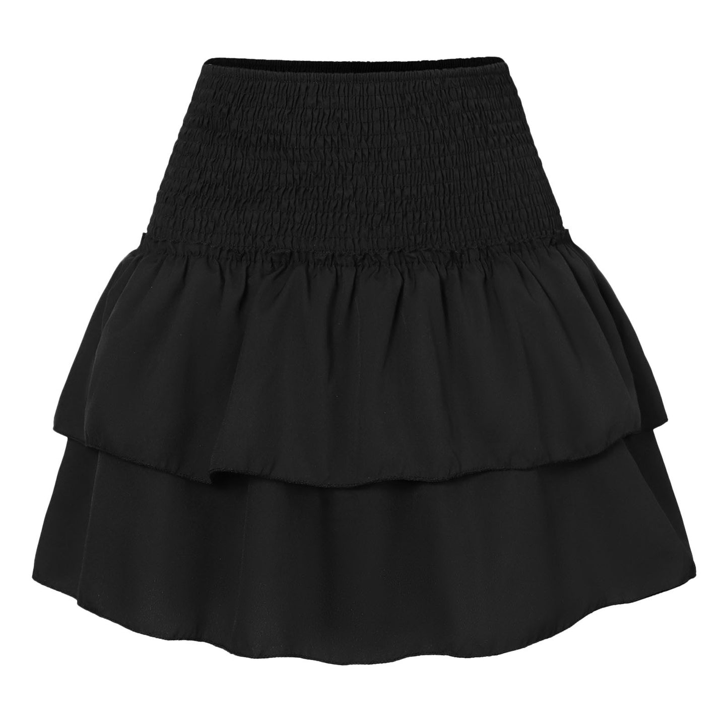 Womens Sexy White High Waist Pleated Skirt Ruffles Skirt Fashion Solid Color Womens Leisure Casual Vacation Bohemian Mini Skirt