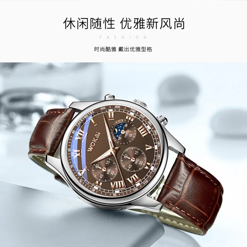 2024 Watch Men Fashion Hot Sale Casual Watches Leather Band Quartz Wristwatches Men Best Gifts Cheap Price Reloj Hombre Relojes