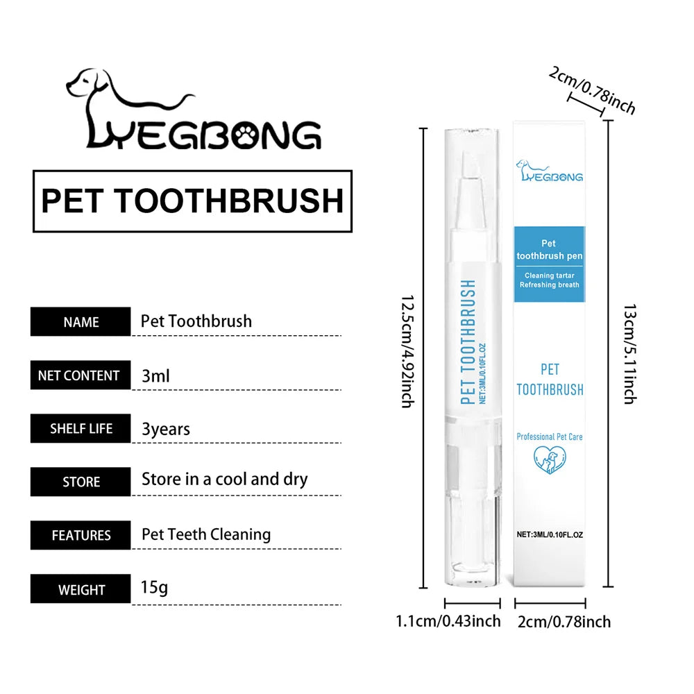 Pets Dogs Teeth Cleaning Tools Pet Dogs Cat Beauty Toothbrush Clean Kit Tartar Remover Teeth Dogs Cats Tooth Stains Cleaning Pen